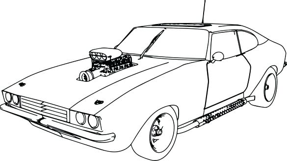 585x329 Car Coloring Pages And Coloring Book Muscle Car Old Sport Page
