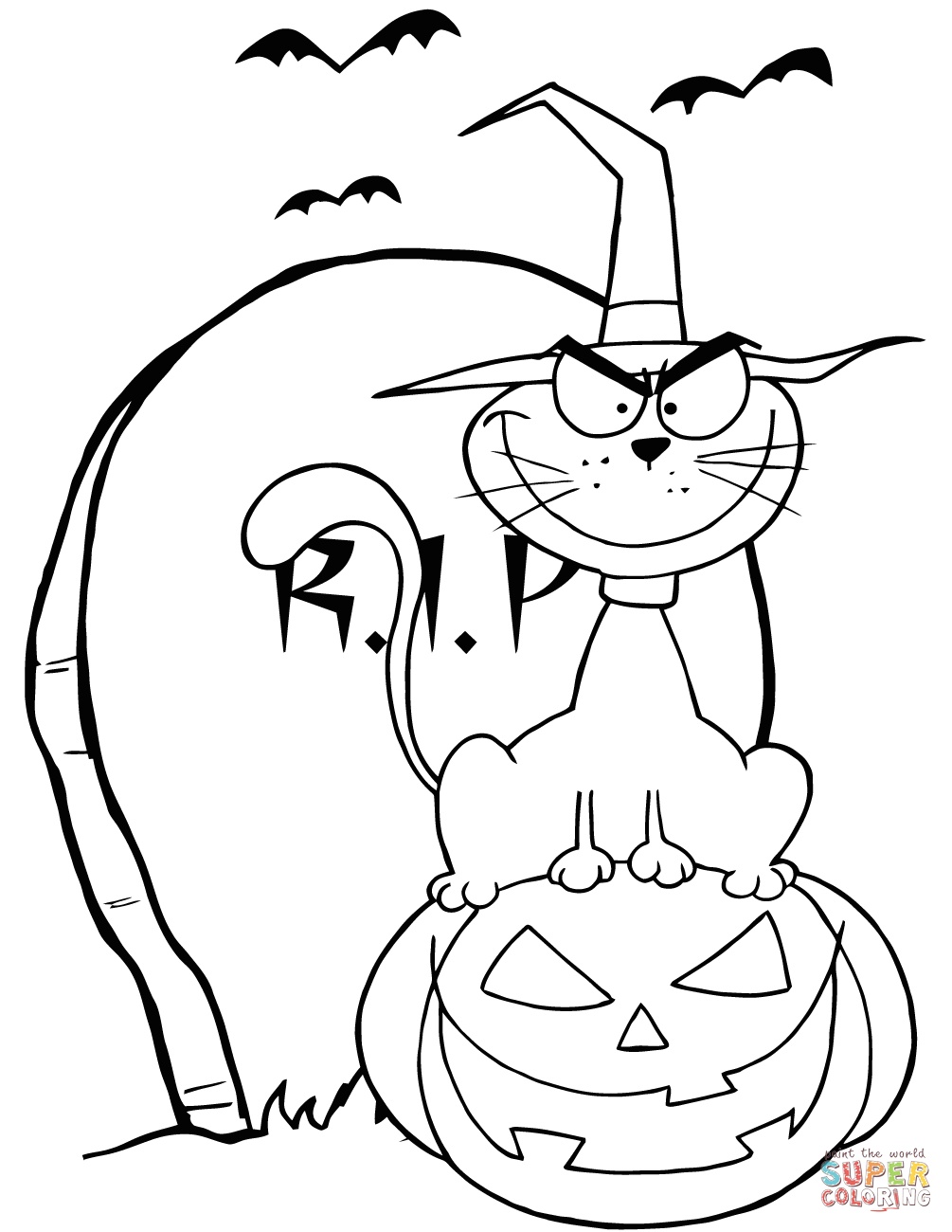 1005x1300 Awesome Halloween Cats Coloring Pages 9451 Free Coloring Pages