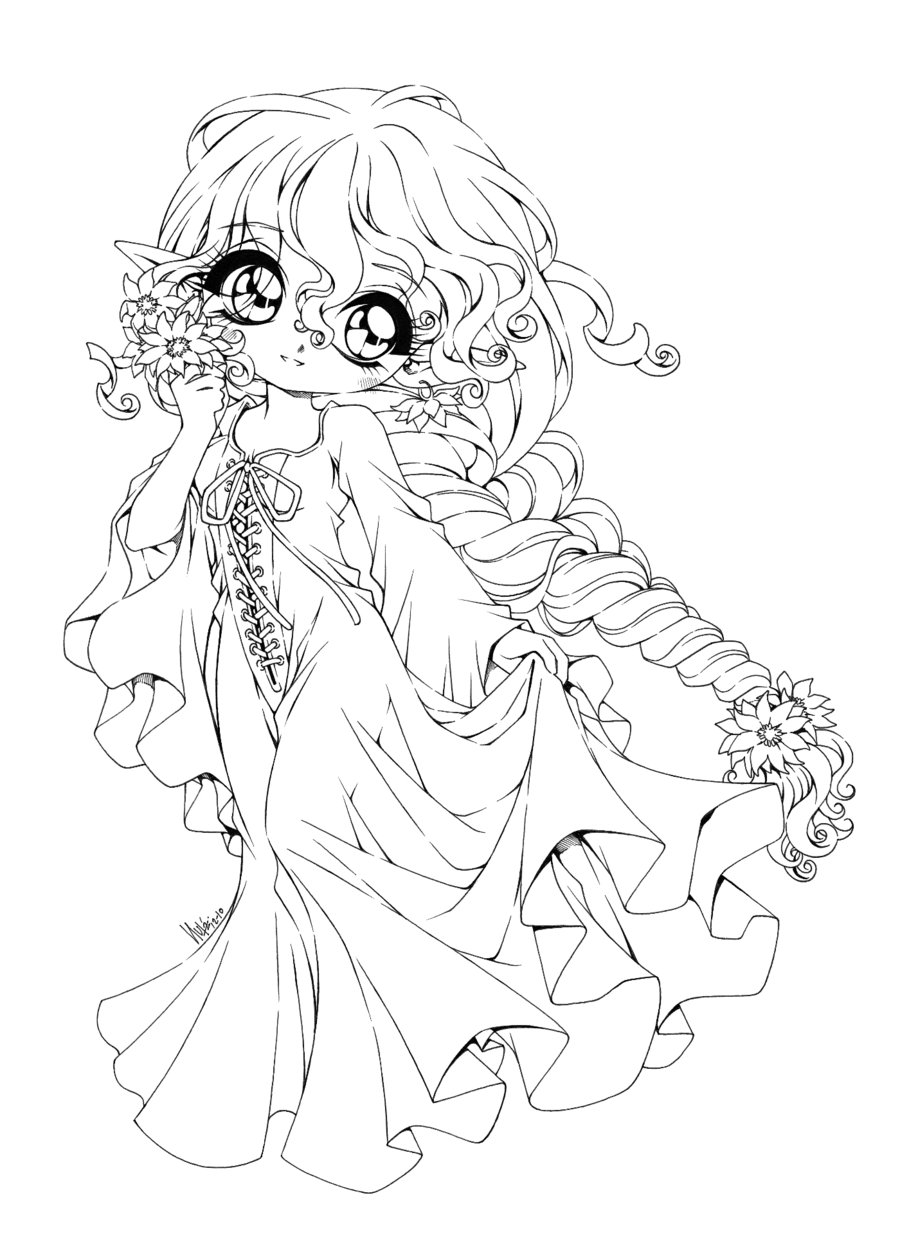 900x1254 Chibi Coloring Pages To Download And Print For Free