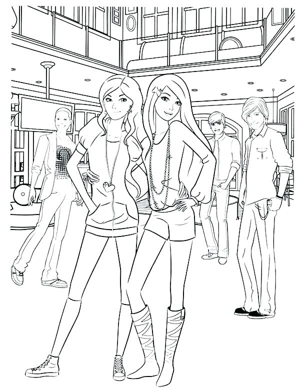600x776 Fashion Coloring Pages Or Floral Fashion Old Fashion Barbie