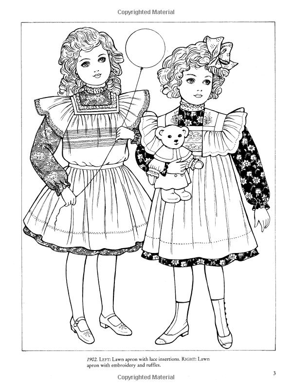 600x800 Old Time Children's Fashions Coloring Book (Dover Fashion Coloring