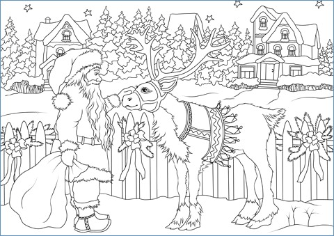 480x339 Santa Christmas Coloring Pages