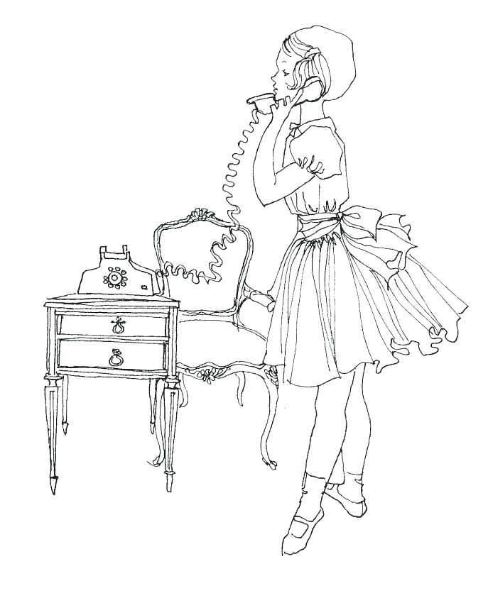687x843 Vintage Christmas Coloring Pages X Vintage Christmas Coloring