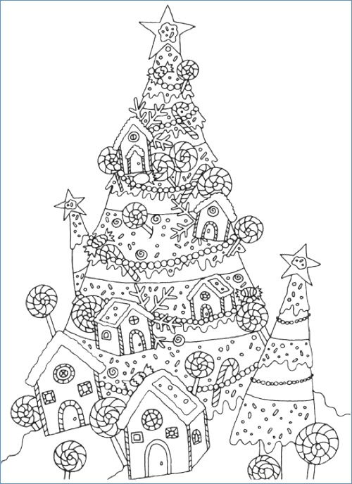 500x688 Blank Christmas Tree Coloring Page