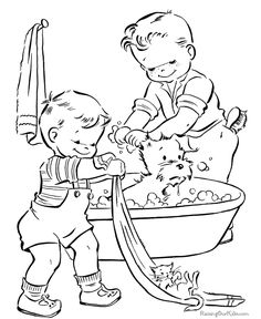 236x288 20 Vintage Coloring Book Images