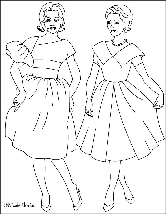 576x744 Old Fashioned Coloring Books Coloring Pages Fashion Barbie Fashion