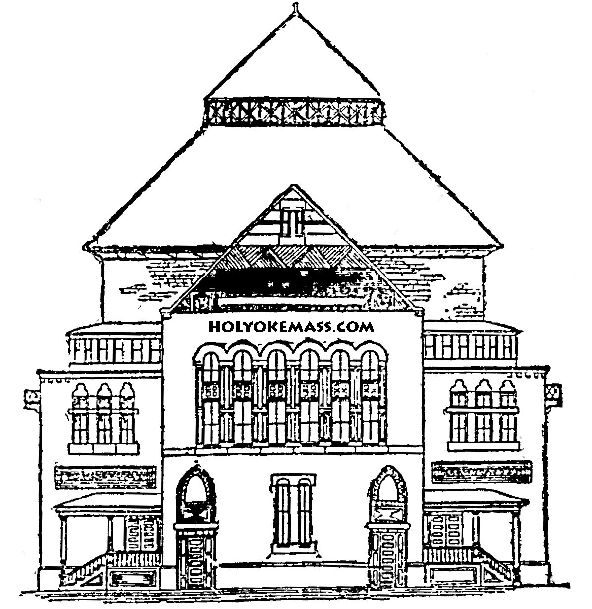 1195x1229 School House Coloring Page
