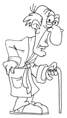 Old Man Coloring Page
