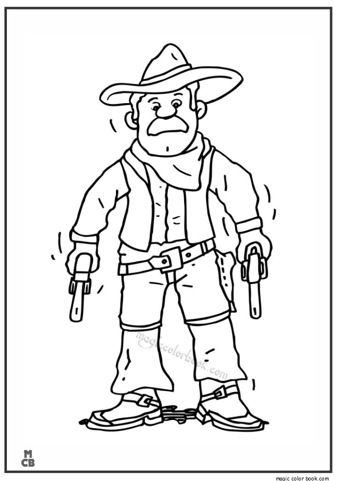 685x975 Oldman Cowboy Coloring Pages