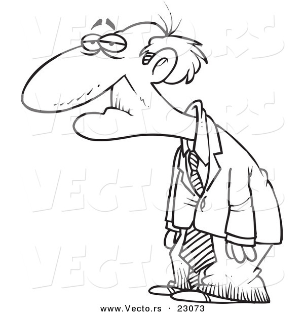 600x620 Vector Of A Cartoon Senior Man