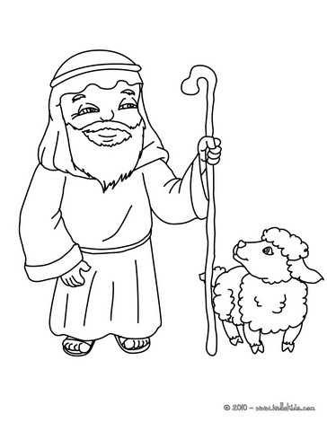 364x470 Villager Man With Lantern Coloring Pages