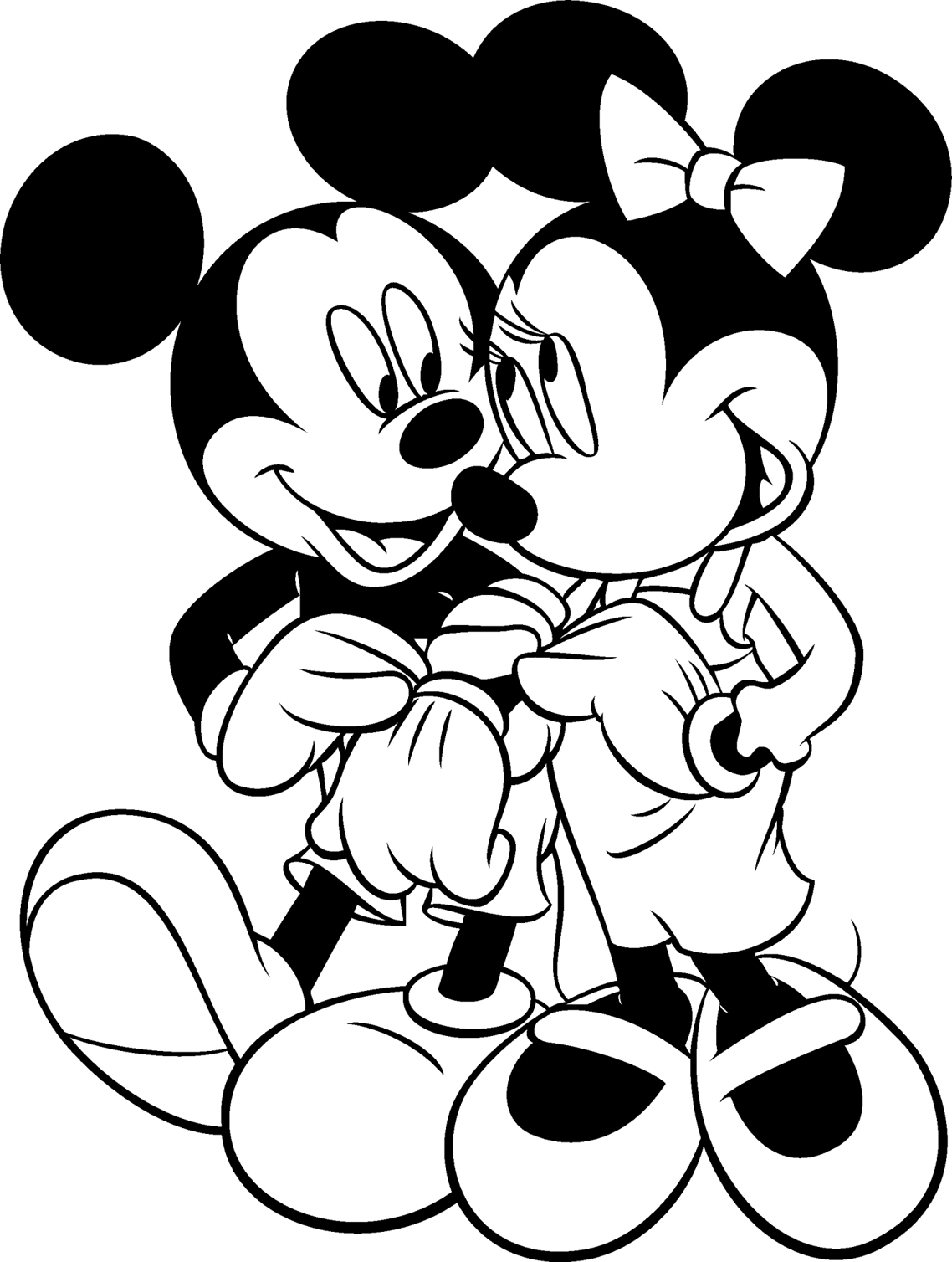 1138x1508 Mickey And Minnie Mouse Coloring Pages To Download And Print For Free