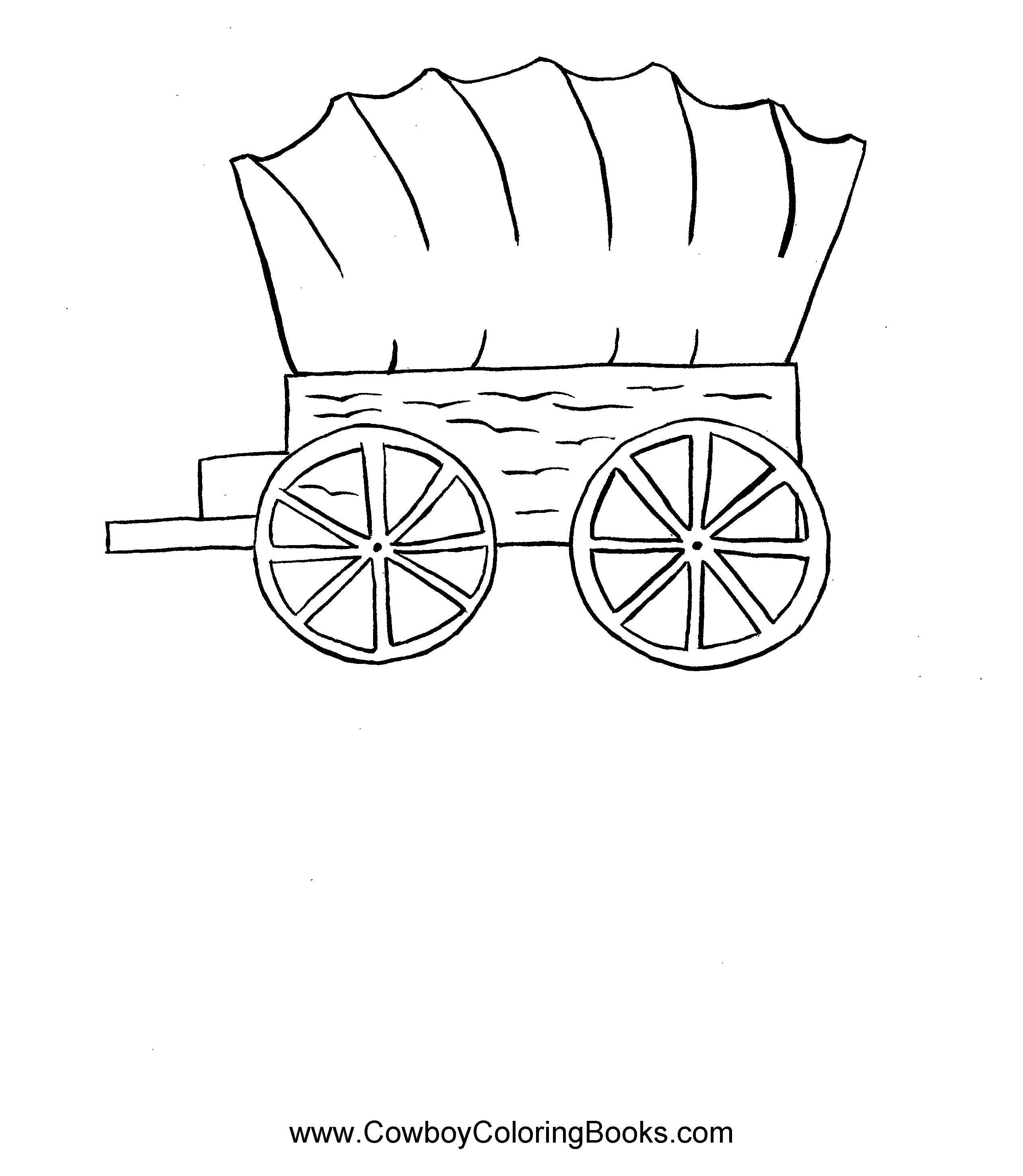2542x2921 Old School Covered Wagon Coloring Pages Picolour In Page