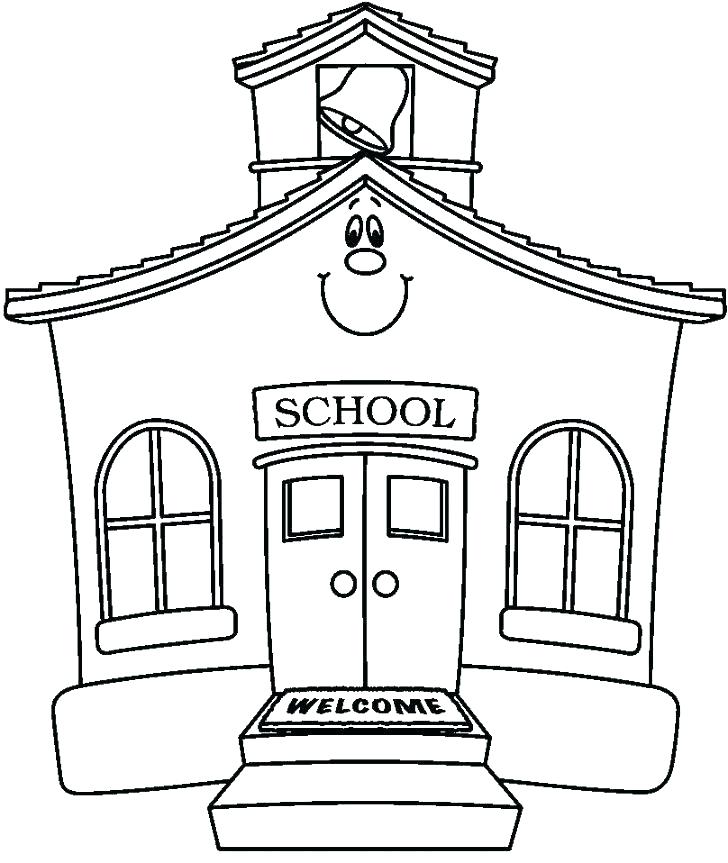 728x863 Schoolhouse Coloring Pages Page Free Coloring Old School House