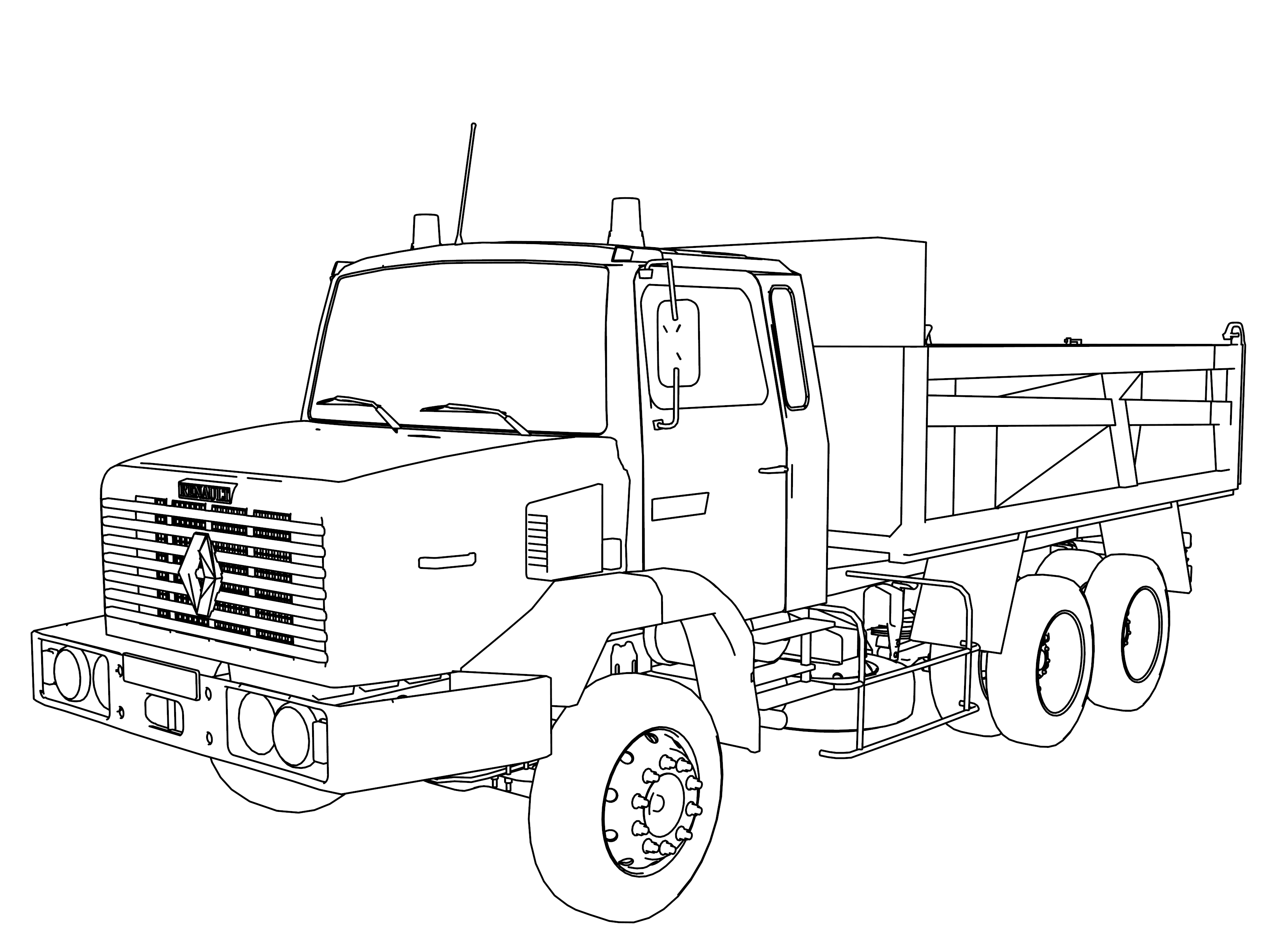 3333x2500 Fresh 18 Wheeler Truck Coloring Pages Vehicle Coloring Page