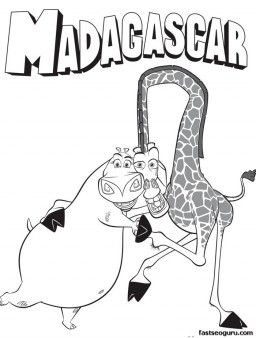 256x338 Printable Madagascar 2 Alex And Old Women Coloring Page