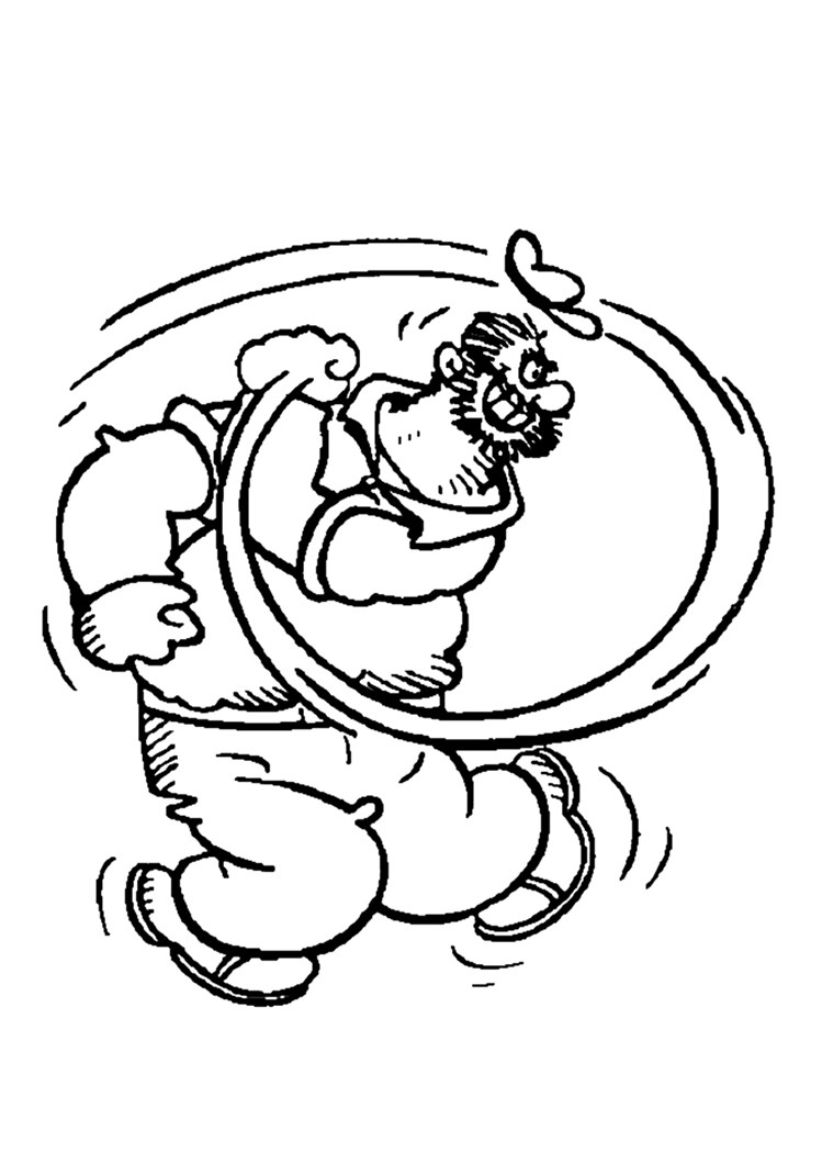 749x1060 Olive Oyl With Birthday Cake Coloring Pages