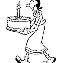 220x220 Funny Olive Oyl Coloring Pages
