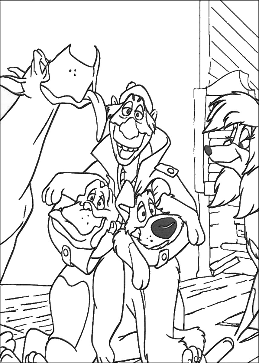 857x1200 Oliver And Company Coloring Pages