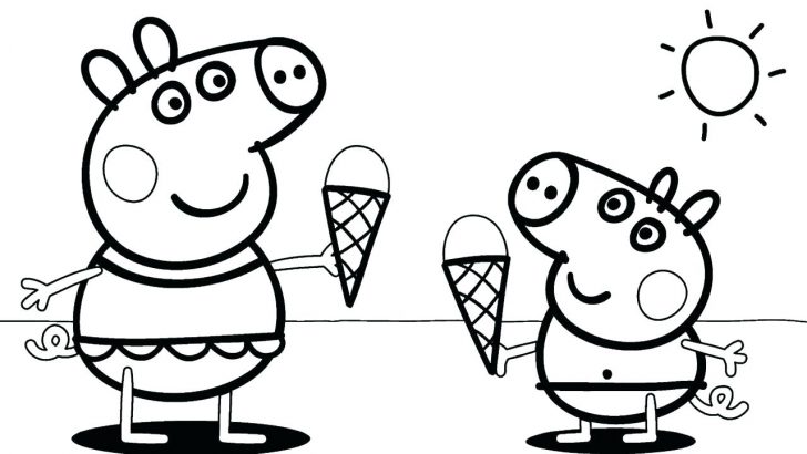 728x410 Olivia The Pig Mother Coloring Page Pages Flowers And Hearts Fine