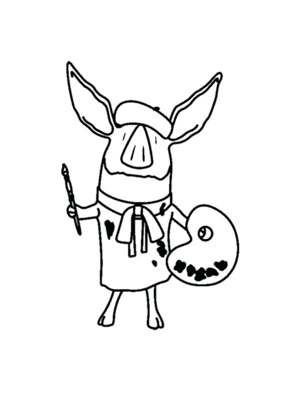 600x834 Coloring Olivia Coloring Pages Pig For Printable Color Holt