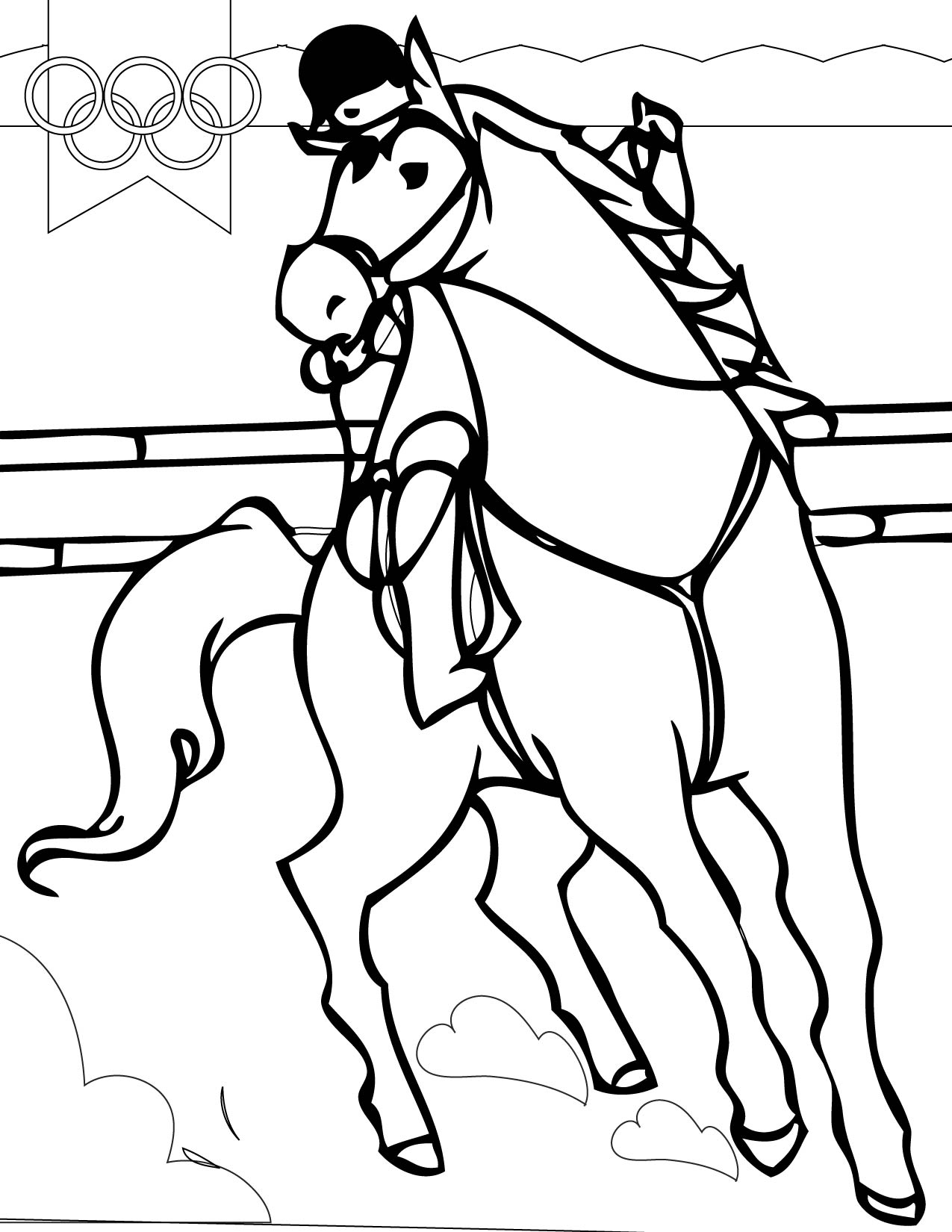1275x1650 Equestrian Coloring Page