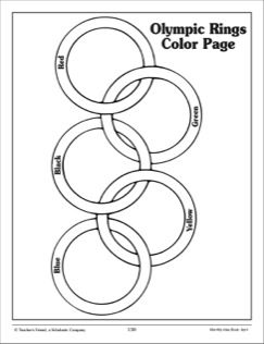 243x316 Olympic Rings Coloring Page Olympics Unit