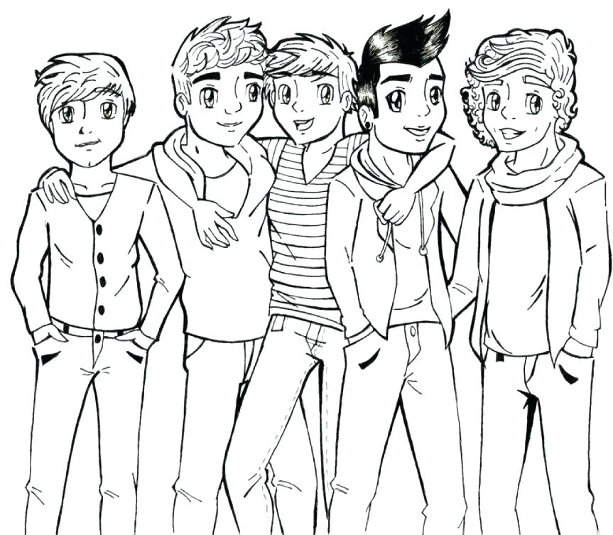 863x753 One Direction Coloring Pages Colouring Pages For One Direction E