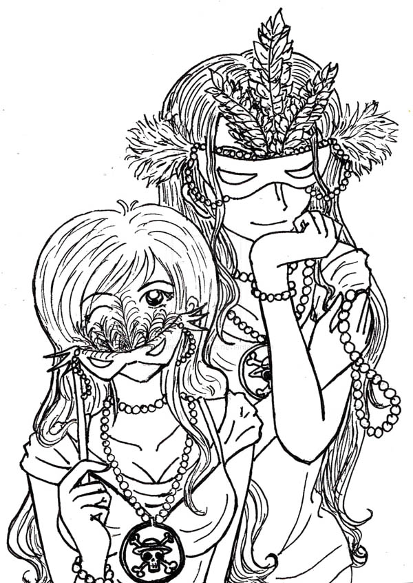 600x846 Mardi Gras Coloring Pages Free Printable 409207