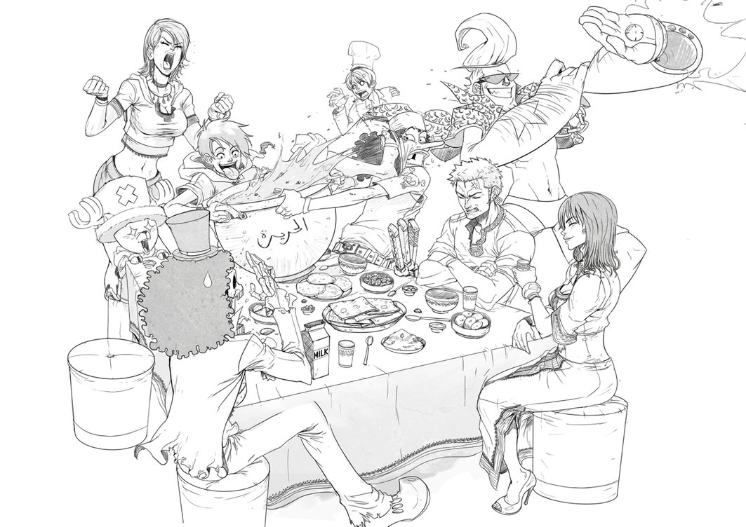 1063x752 One Piece Coloring Pages