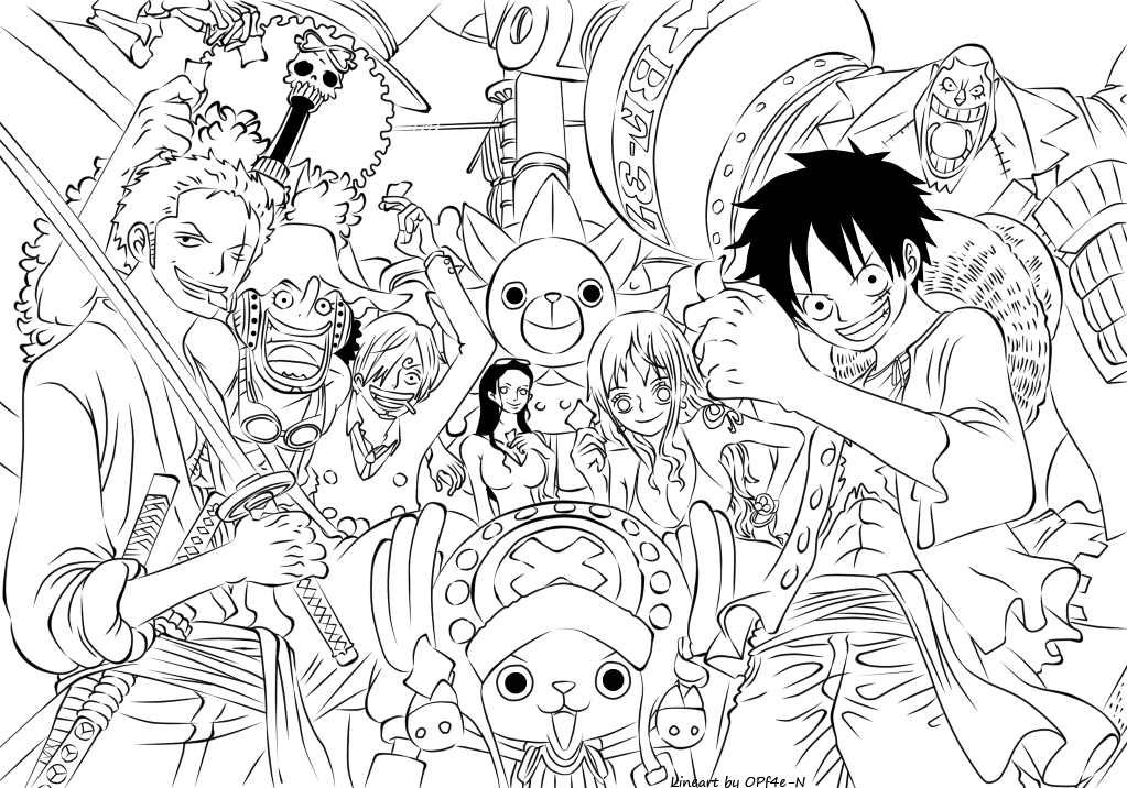 1023x716 One Piece Ten Lineart By Opf4e N