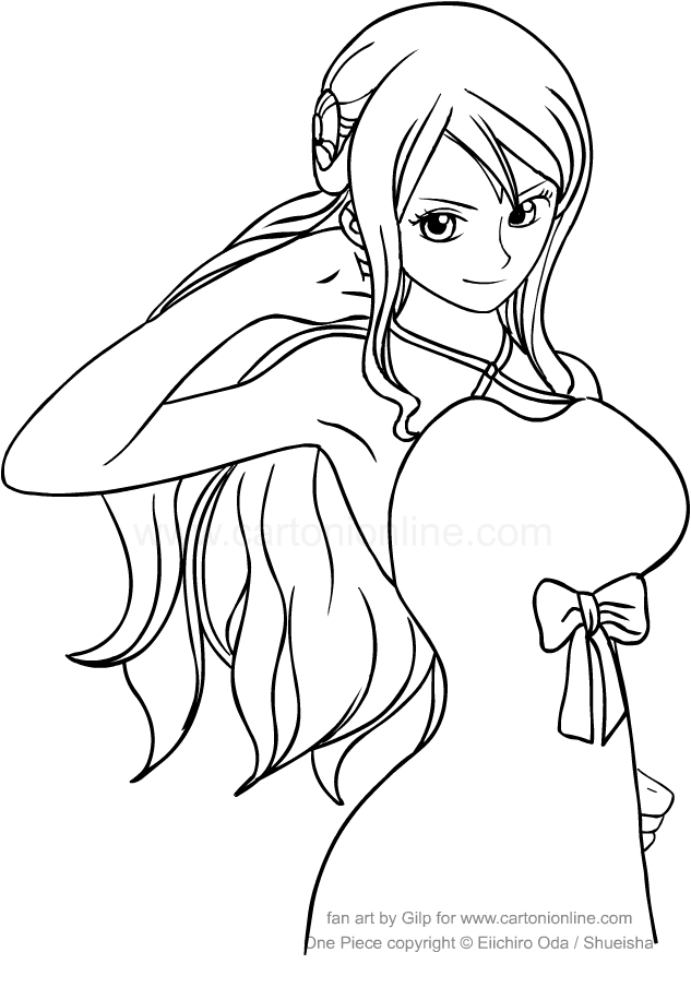 633x916 Drawing Nami Of One Piece Coloring Page