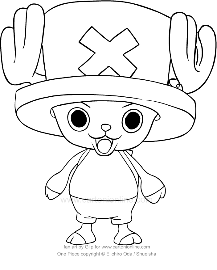 704x874 Drawing Tonytony Chopper Of One Piece Coloring Page