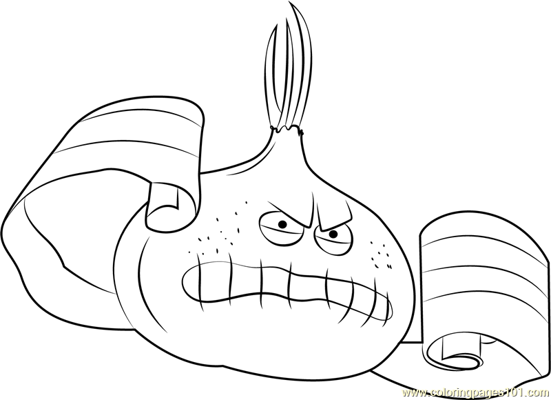 800x580 Onion Monster Coloring Page