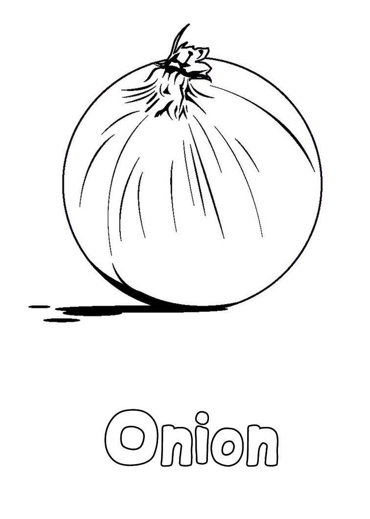 756x1060 Onion Vegetable Coloring Pages Theme Food Group