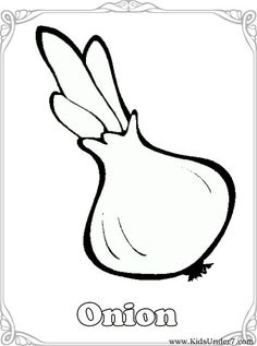 236x317 Onion Vegetable Coloring Page For Kids, Printable Fructe, Legume