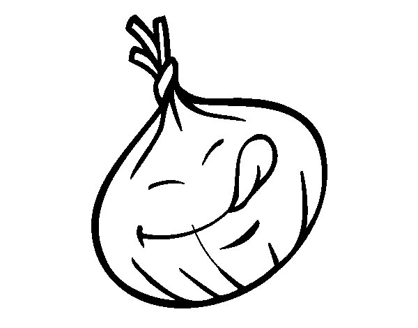 600x470 Smiling Onion Coloring Page