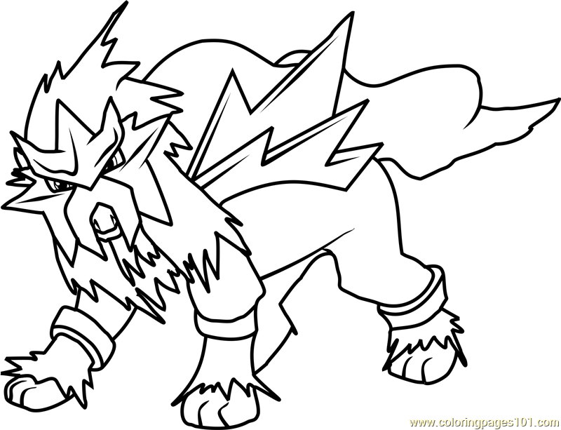 800x613 Pokemon Coloring Pages Entei Entei Pokemon Coloring Page