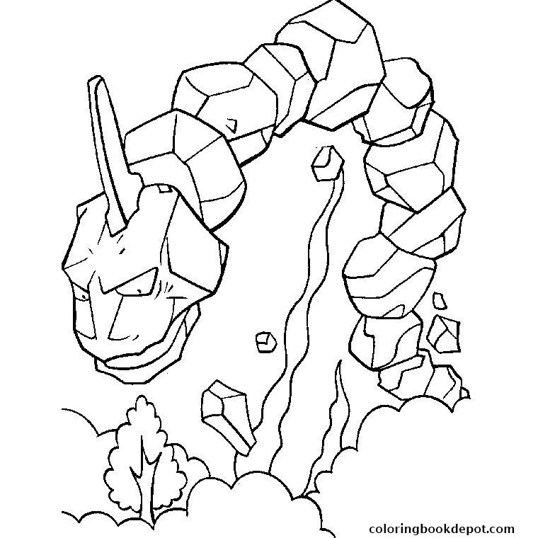 760x760 Pokemon Onix Coloring Pages