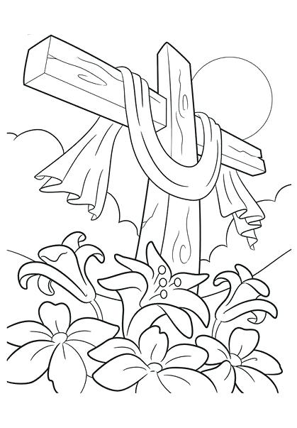 419x603 Free Printable Easter Cross Coloring Pages Top Online Bible