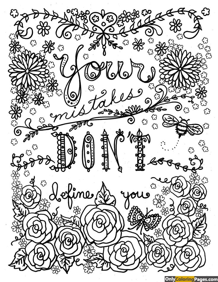 736x955 Your Mistakes Dont Define You Adults Coloring Pages Free