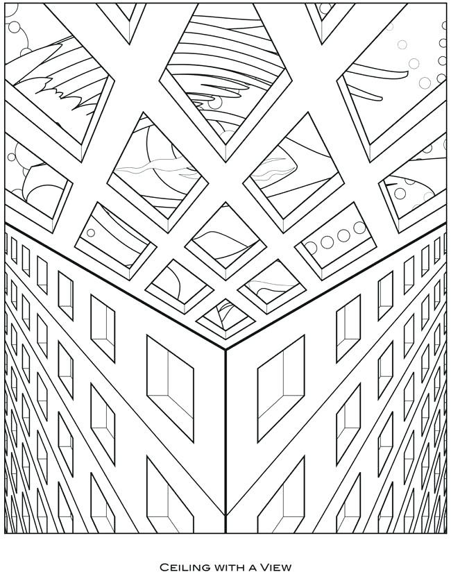 650x837 Optical Illusions Coloring Pages Op Art For Adults 24372