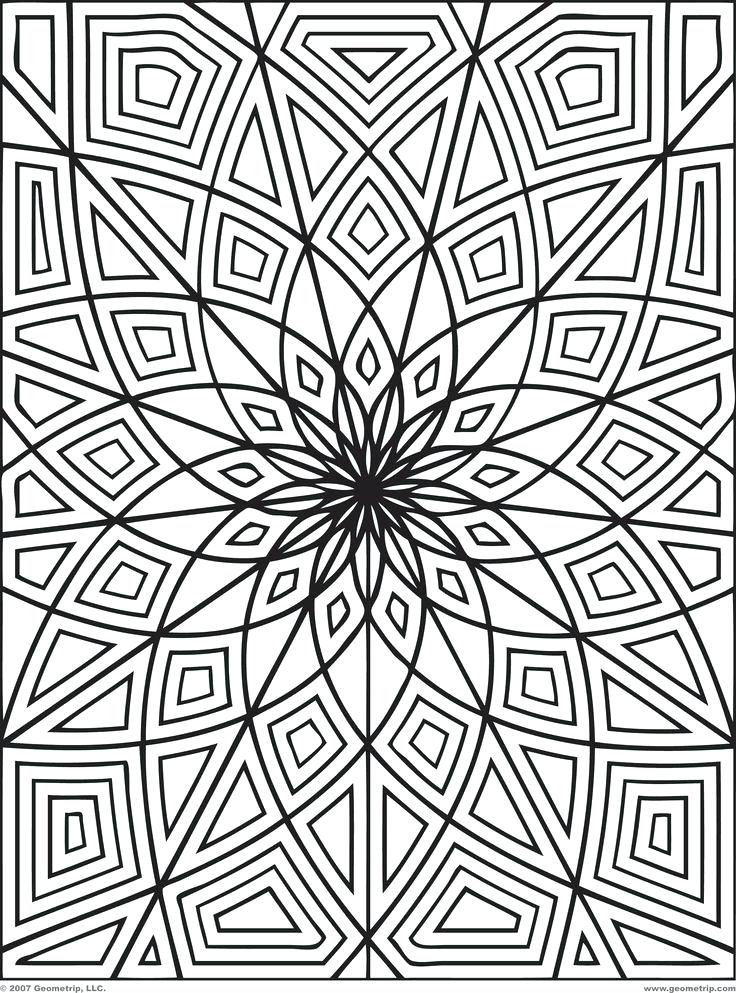 736x993 To Print This Free Coloring Page Op Art Jean Optical Illusions