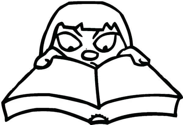 Open Book Coloring Page