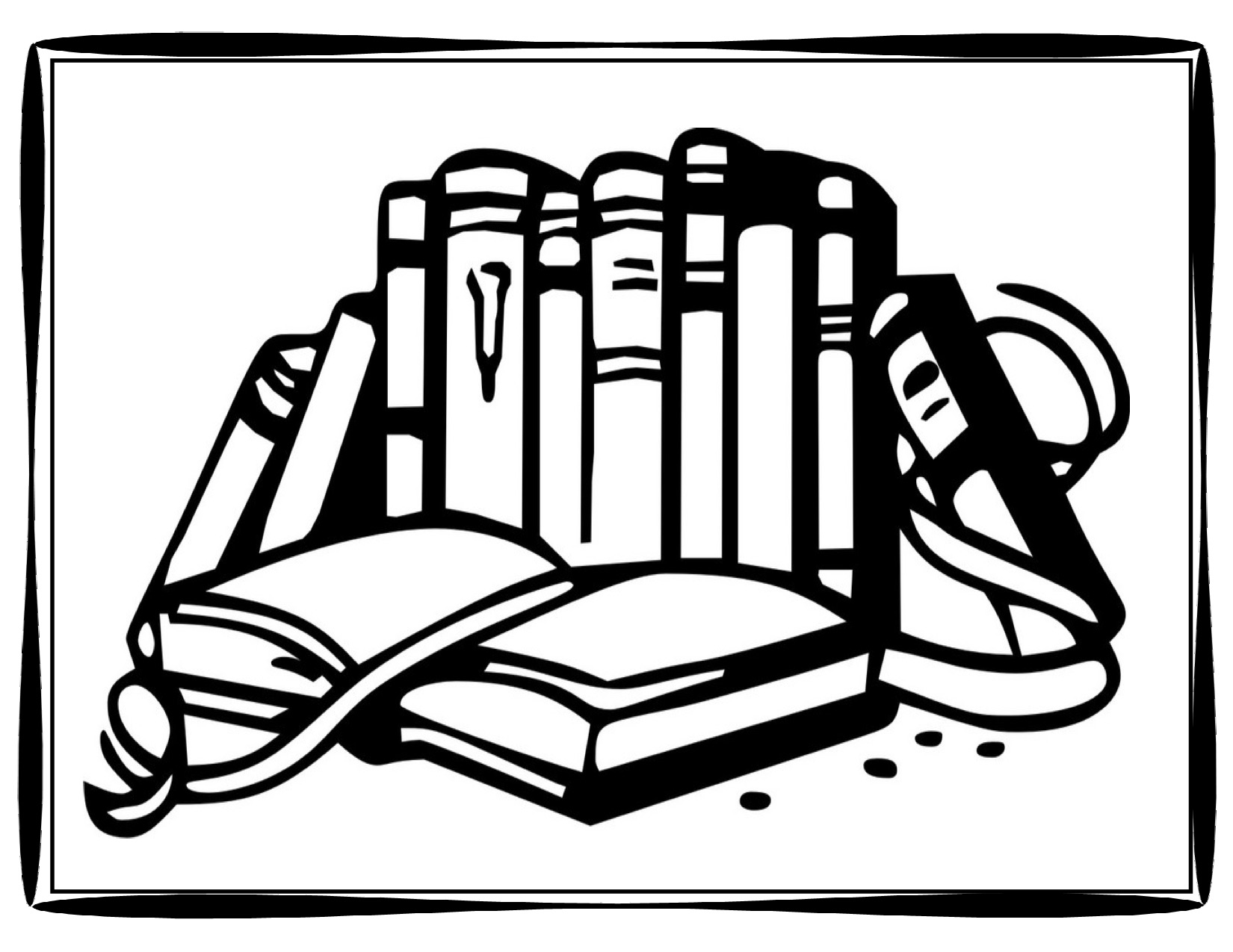 1650x1275 Book Coloring Pages 1 Page