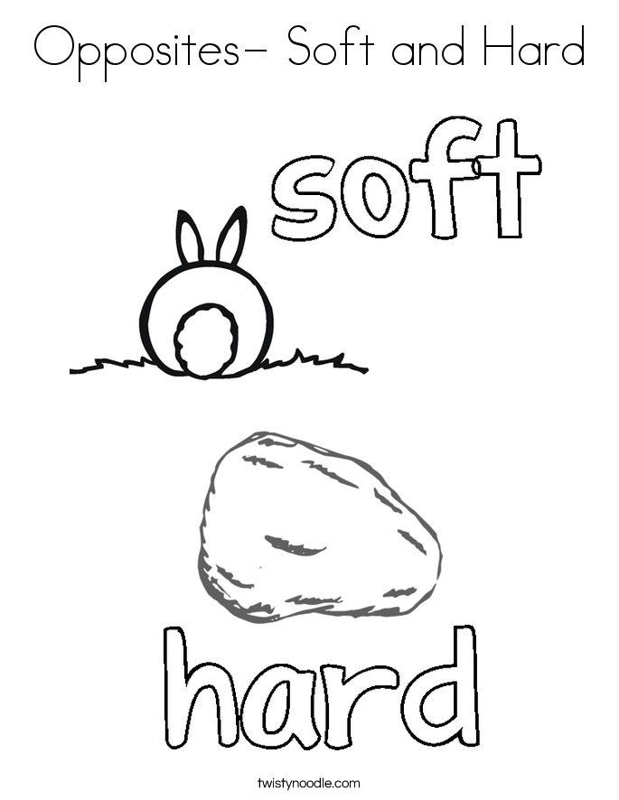 685x886 Opposites Soft And Hard Coloring Page