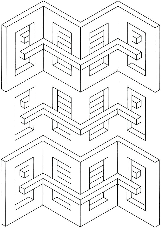 650x919 Coloring Pages Optical Illusions Simple Cal Illusion Coloring