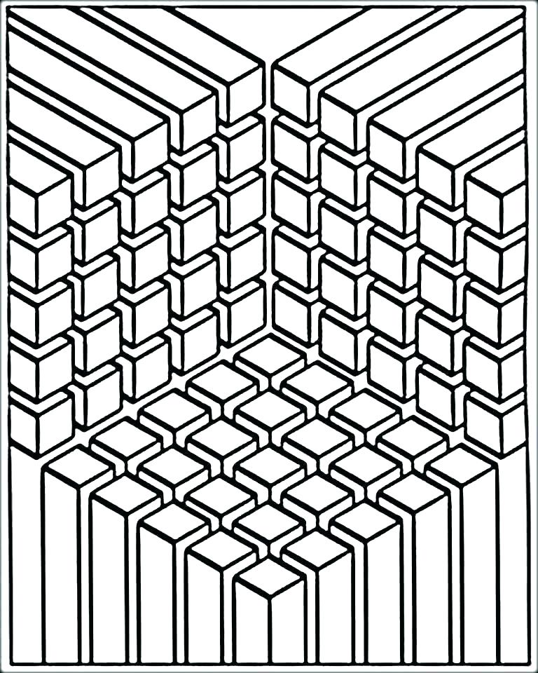 768x960 Coloring Pages Optical Illusions Illusions Coloring Pages