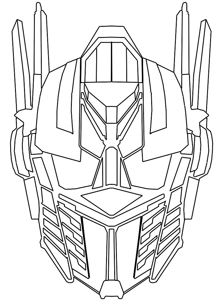 722x1000 Optimus Prime Coloring Pages Face