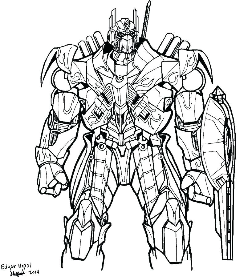 805x900 Transformers Coloring Pages Optimus Prime